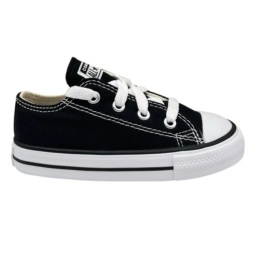 Converse Chuck Taylor All Star Toddler Boys Canvas Ox Classic Shoe 7 Black White